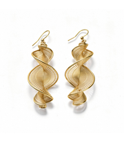 Orecchini Vortice in bronzo placcato oro - Anidi Design