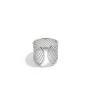 Anello Trama ANIDI in Argento 925 dal design contemporaneo e geometrico