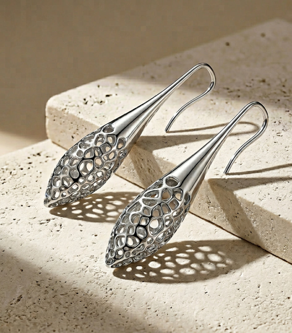 Orecchini Cellula — Argento 925 / Bronzo Placcato Oro