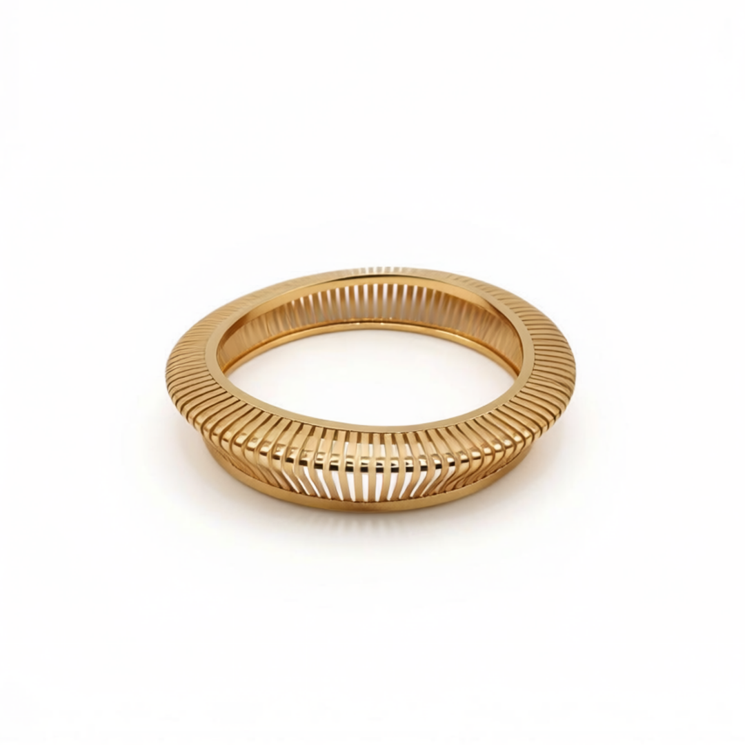 Bracciale Orbita in bronzo placcato oro ANIDI con finitura lucida