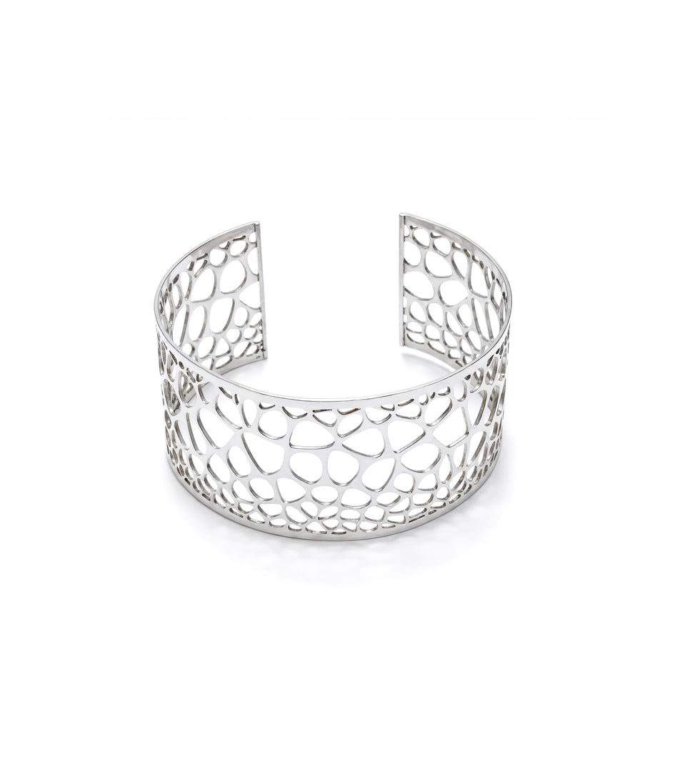Bracciale Organico ANIDI in Argento 925 con struttura ispirata alle geometrie della natura