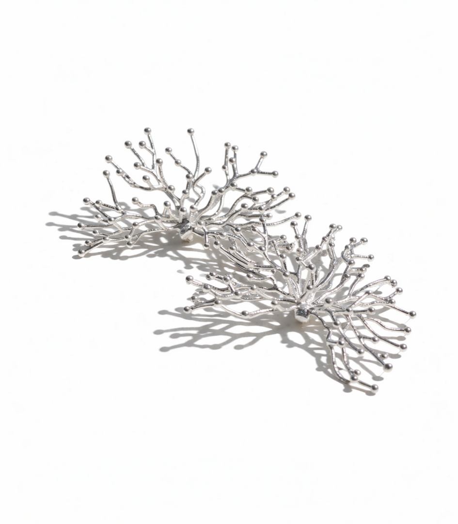 Orecchini Corallo artigianali in argento 925 - Anidi Design