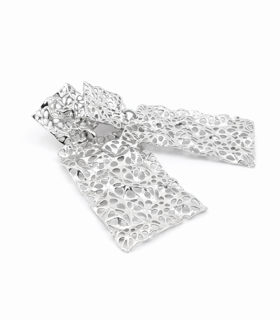Dettaglio orecchini Essenza argento 925 - gioielli Anidi Design